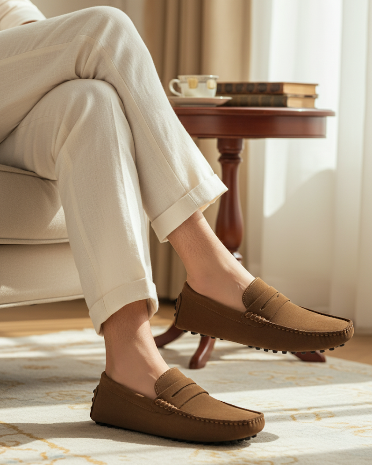Luhvia | Men’s Elegant Suede Loafers with Soft Interior