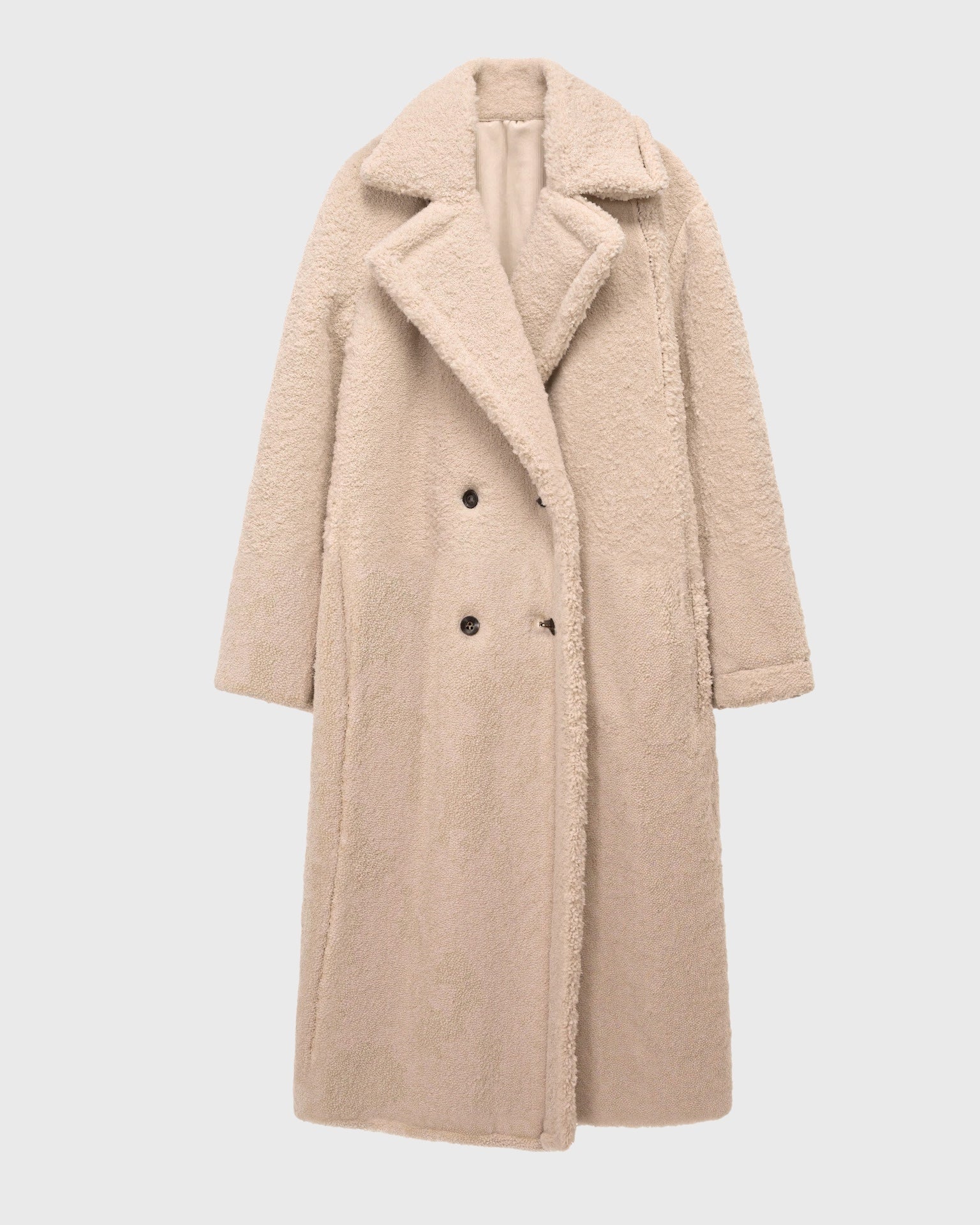 Luhvia | Women’s Long Teddy Coat with Straight Silhouette