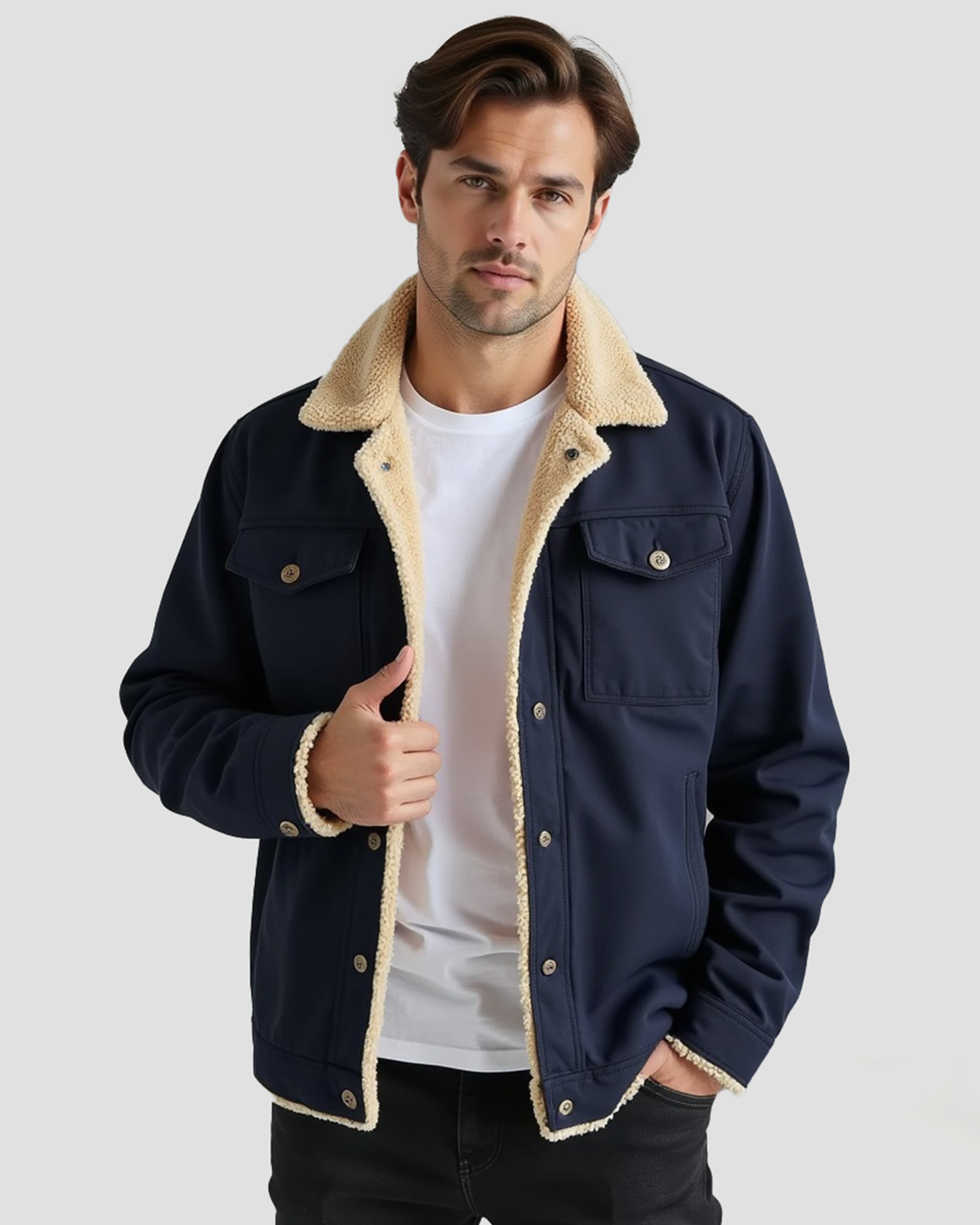 Luhvia | Men’s Clean Cut Winter Jacket with Practical Pockets