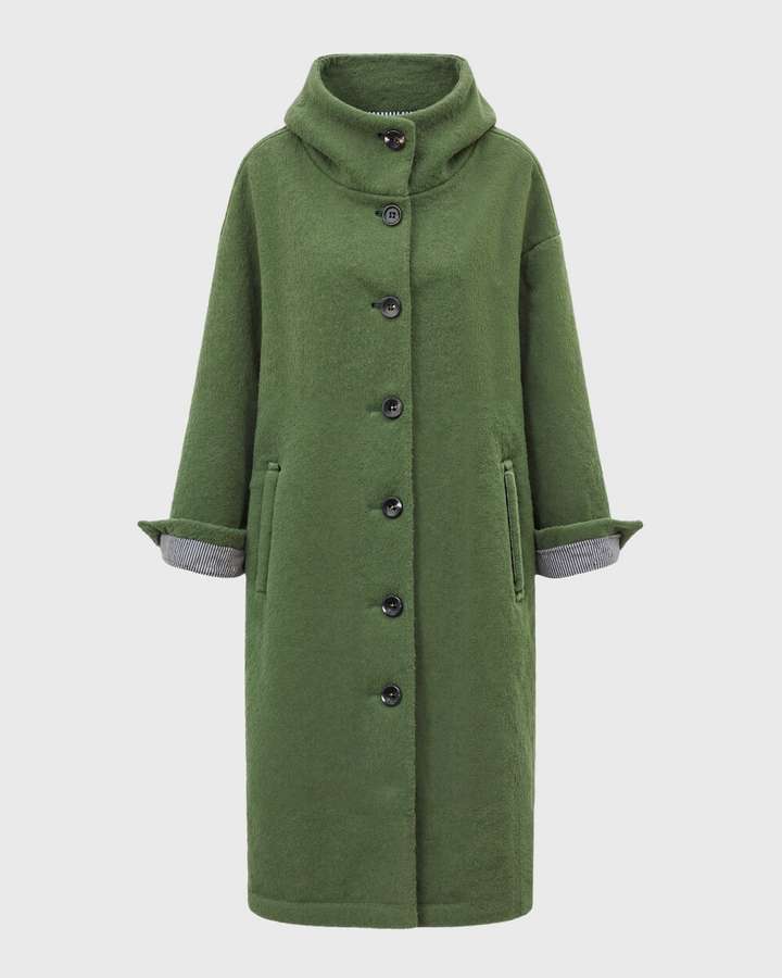 Luhvia | Hooded Thick Winter Coat for Women | Button Closure
