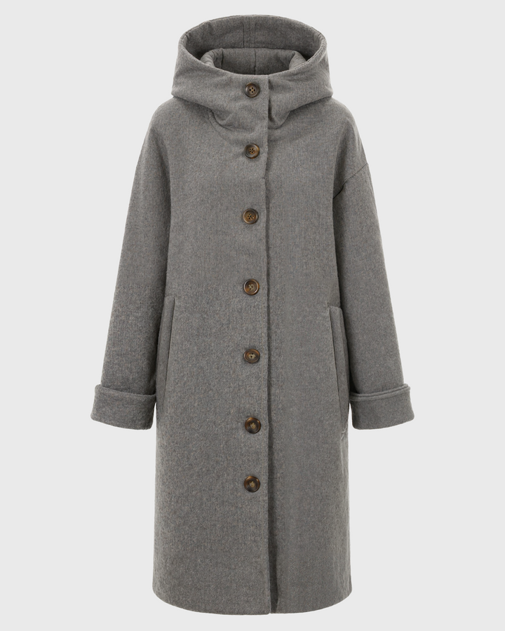Luhvia | Hooded Thick Winter Coat for Women | Button Closure