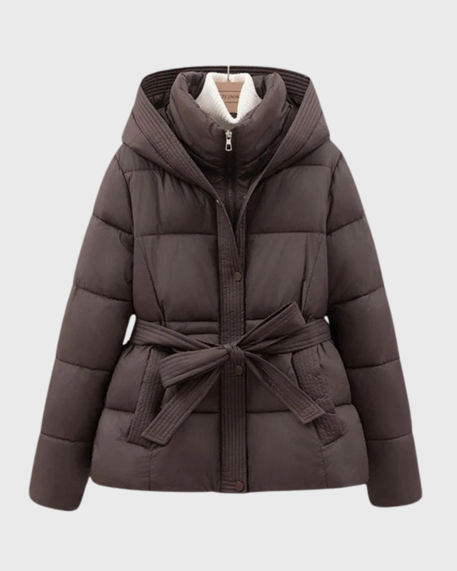 Luhvia | Quilted Padded Jacket for Women | Tie Belt