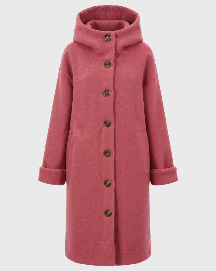 Luhvia | Hooded Thick Winter Coat for Women | Button Closure