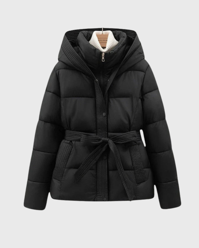 Luhvia | Quilted Padded Jacket for Women | Tie Belt