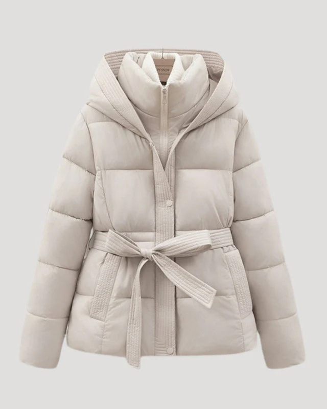 Luhvia | Quilted Padded Jacket for Women | Tie Belt