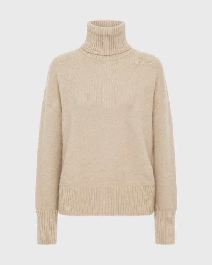 Luhvia | Loose Fit Turtleneck Sweater for Women | Ribbed Trim