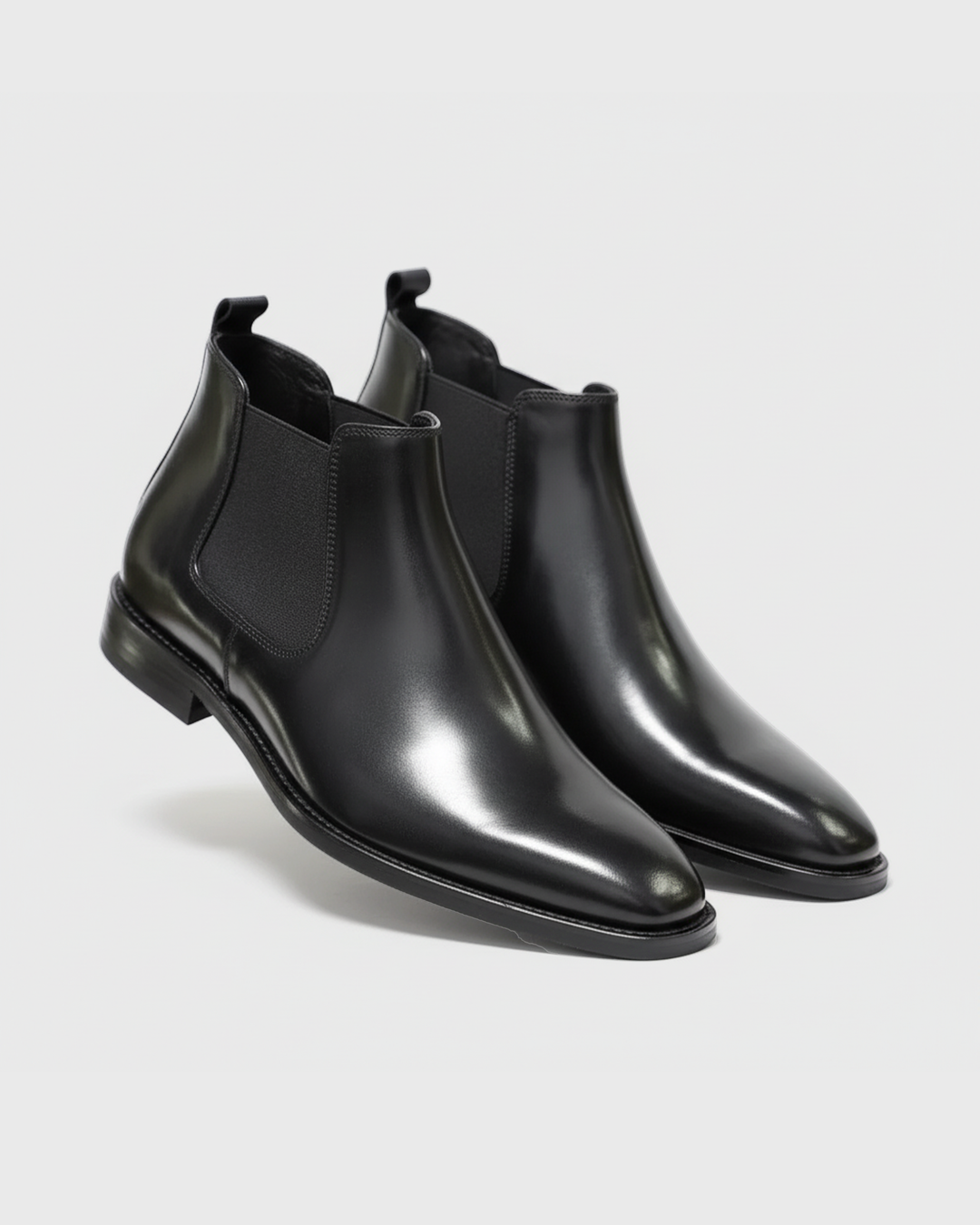 Luvhia | Elastic Side Panel Chelsea Boots for Men | Almond Toe