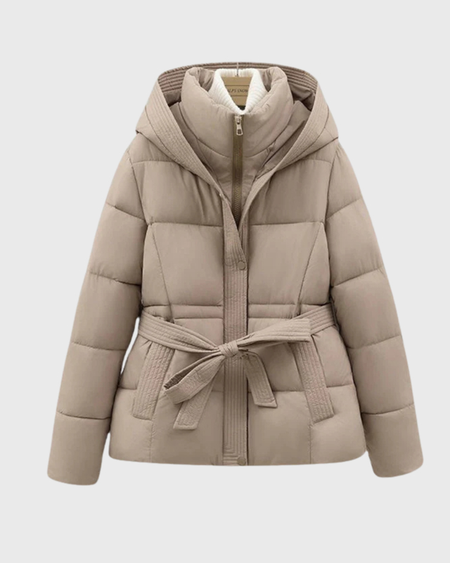 Luhvia | Quilted Padded Jacket for Women | Tie Belt