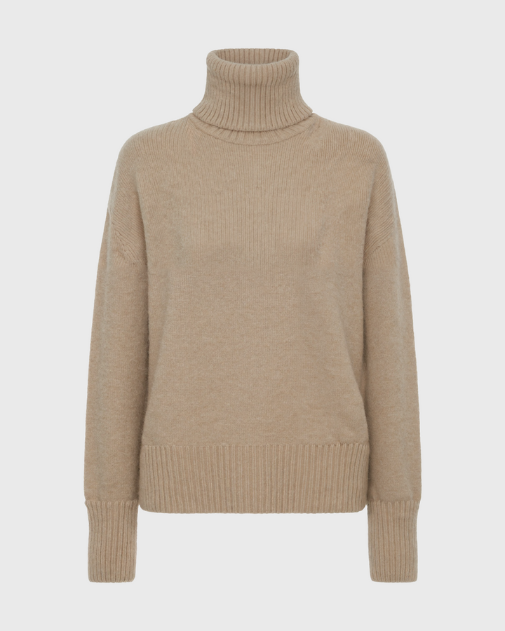 Luhvia | Loose Fit Turtleneck Sweater for Women | Ribbed Trim