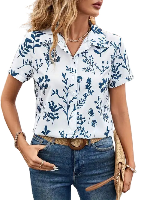 Blouse with Floral Pattern for Women