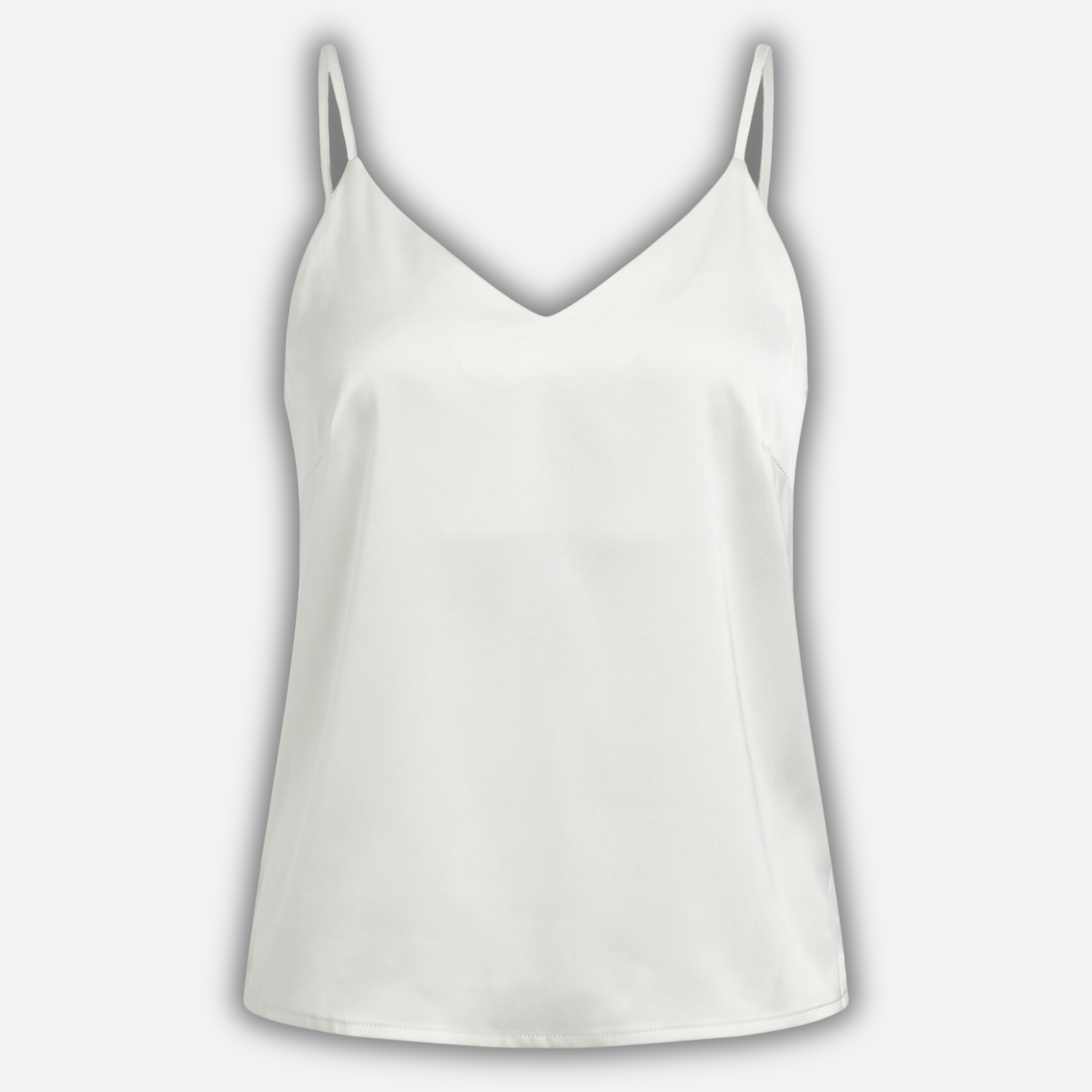 Satin Bias Cut Cami Top with V-Neckline for Women