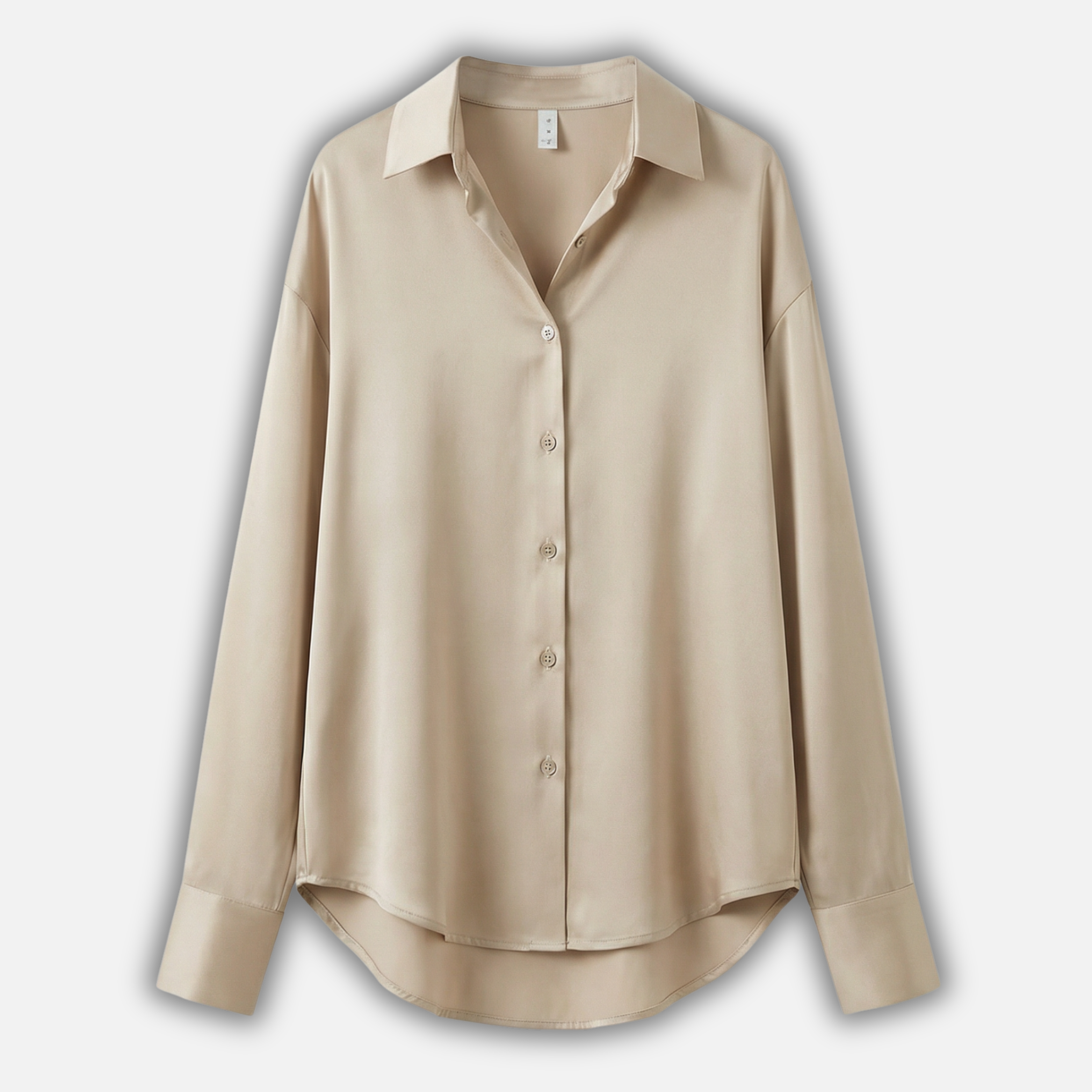 Silk Blouse with Button Closure for Women