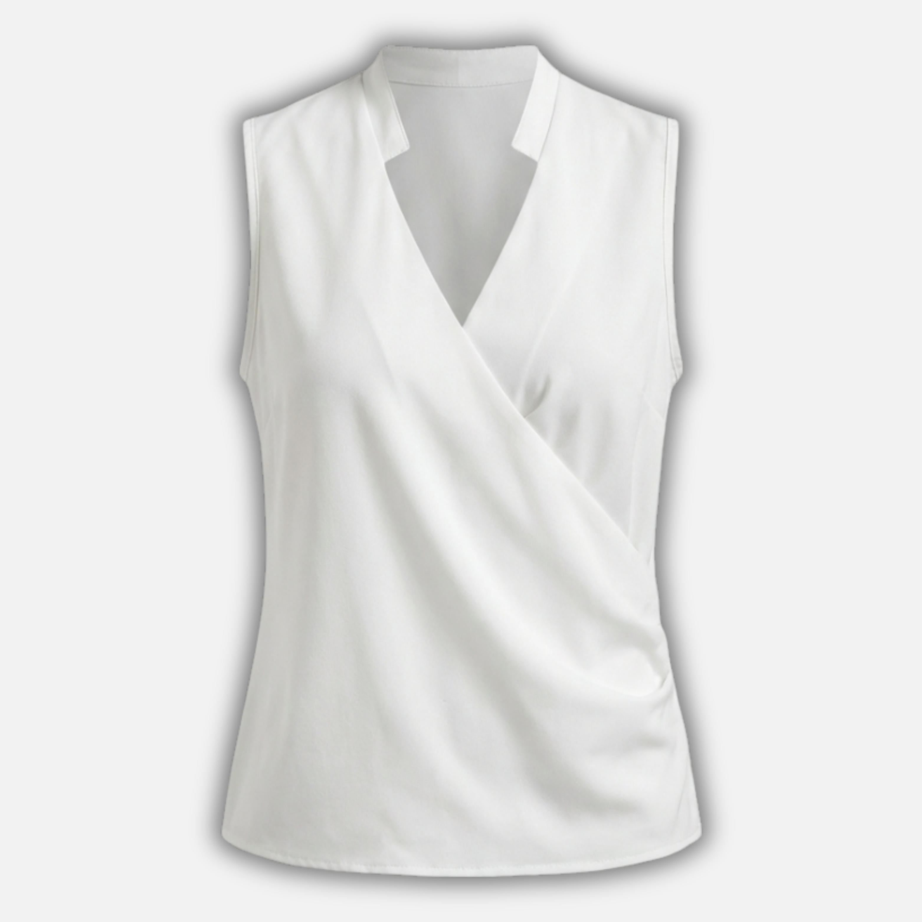 Sleeveless V-Neck Wrap Front Top for Women
